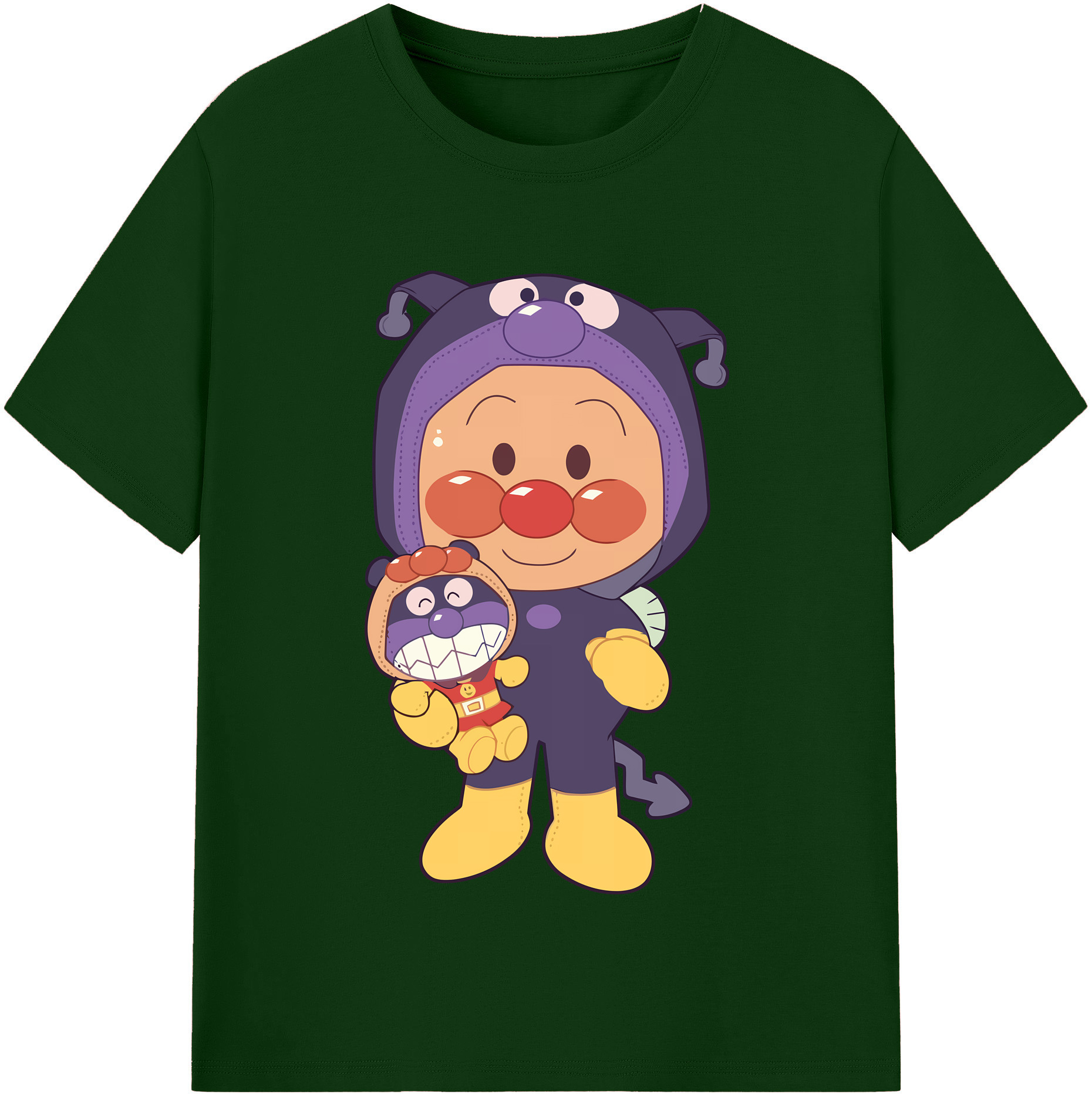 （画像用） アンパンマン Anpanman 綿100％半袖Tシャツ（フロントプリント）